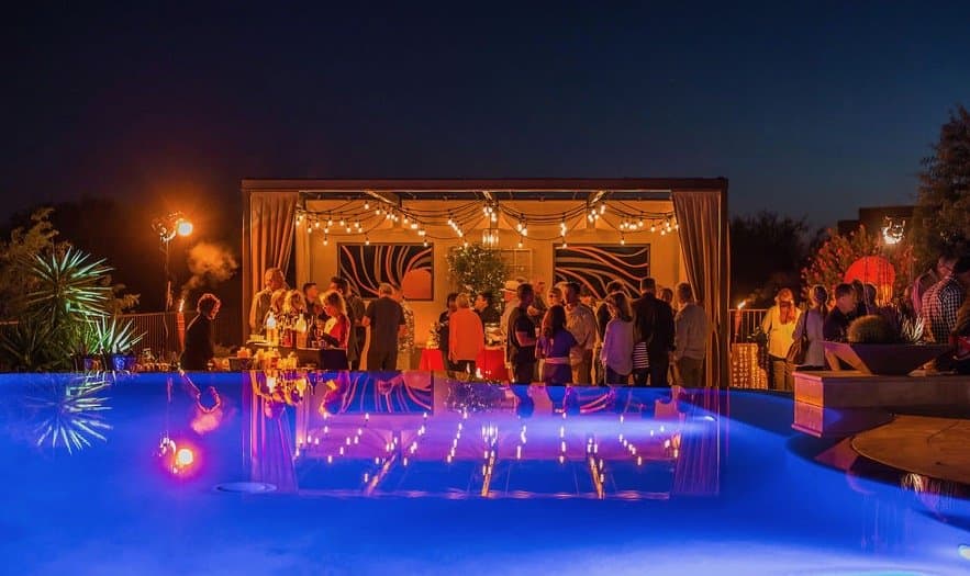 Company celebration with elevated service