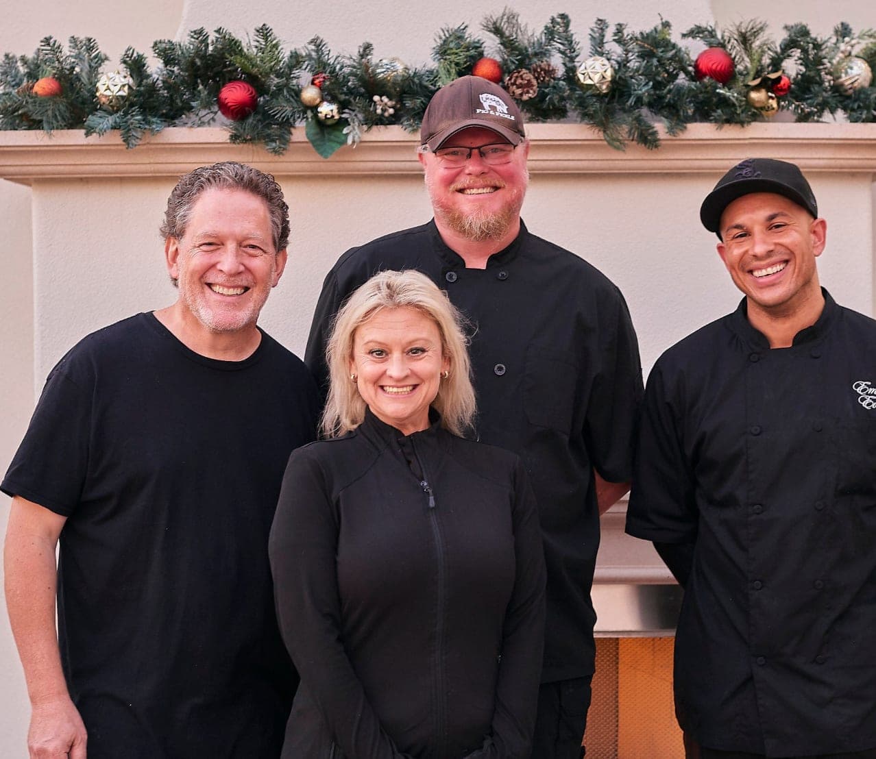 The service team and chefs in uniform