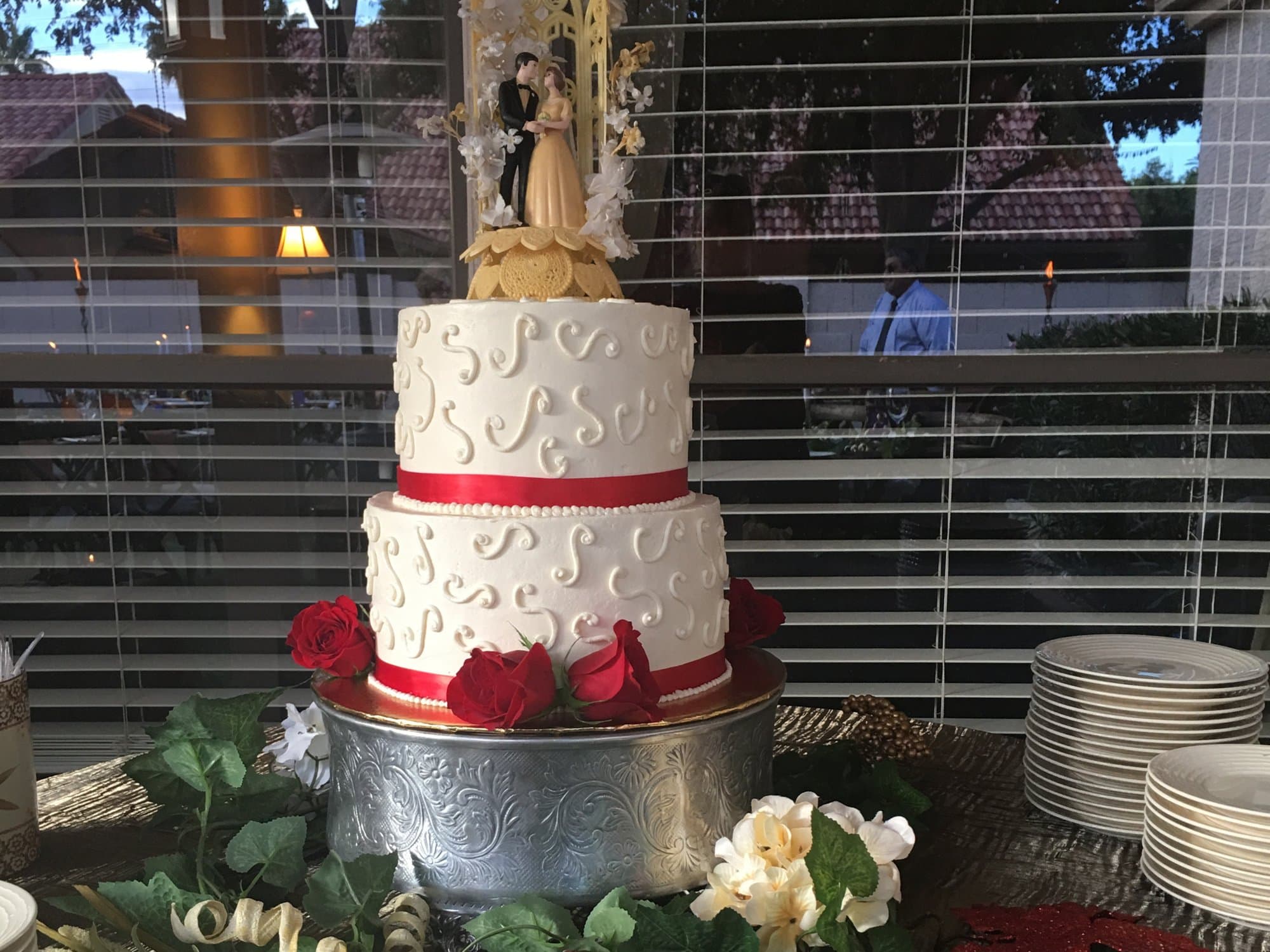 Showpiece grazing table at a wedding reception